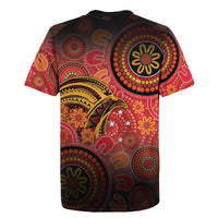 Papua New Guinea Rugby Jersey Birds Of Paradise With Aboriginal Pattern LT05 - Polynesian Pride