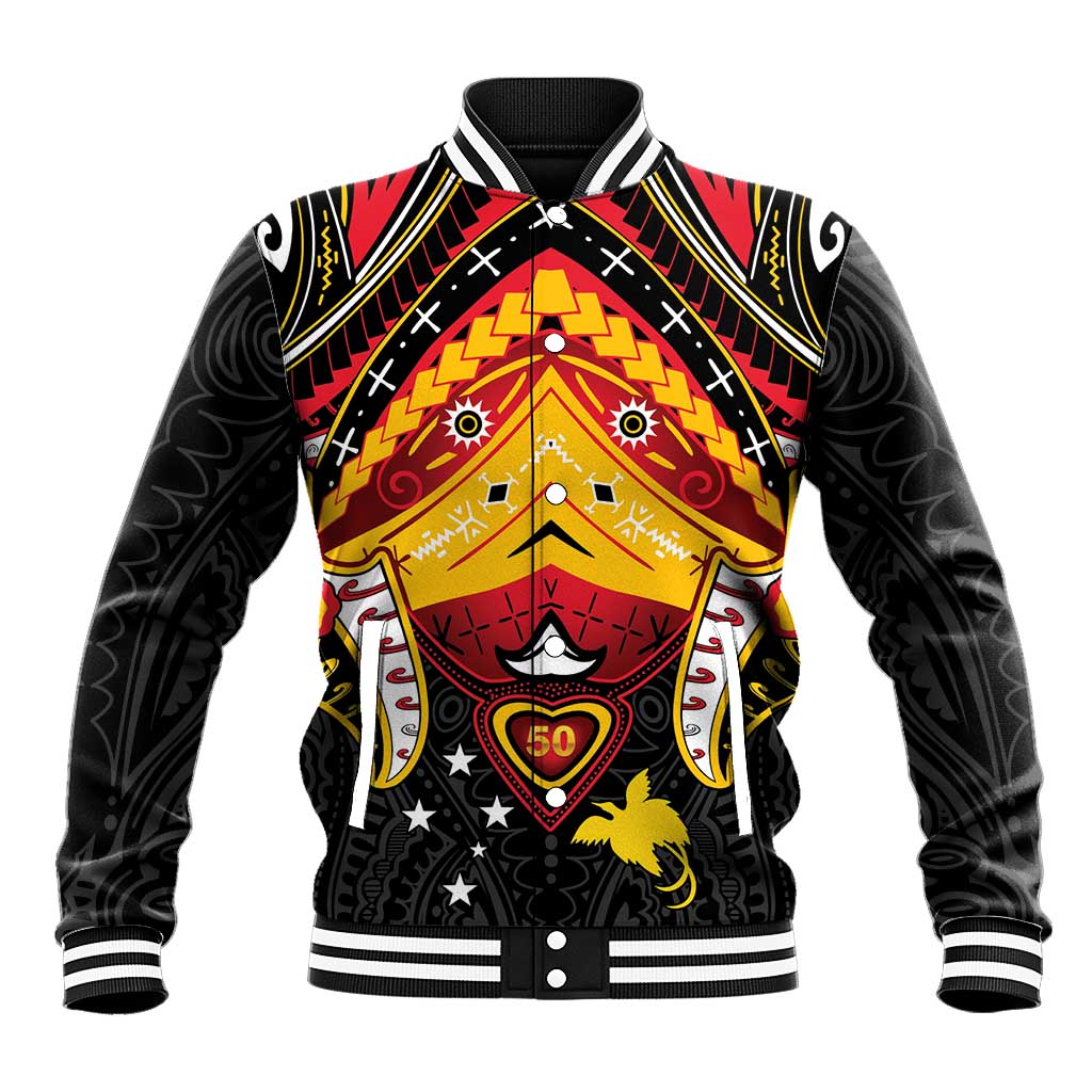 Papua New Guinea Independence Day Baseball Jacket Tribal Mask LT05 Unisex Red - Polynesian Pride