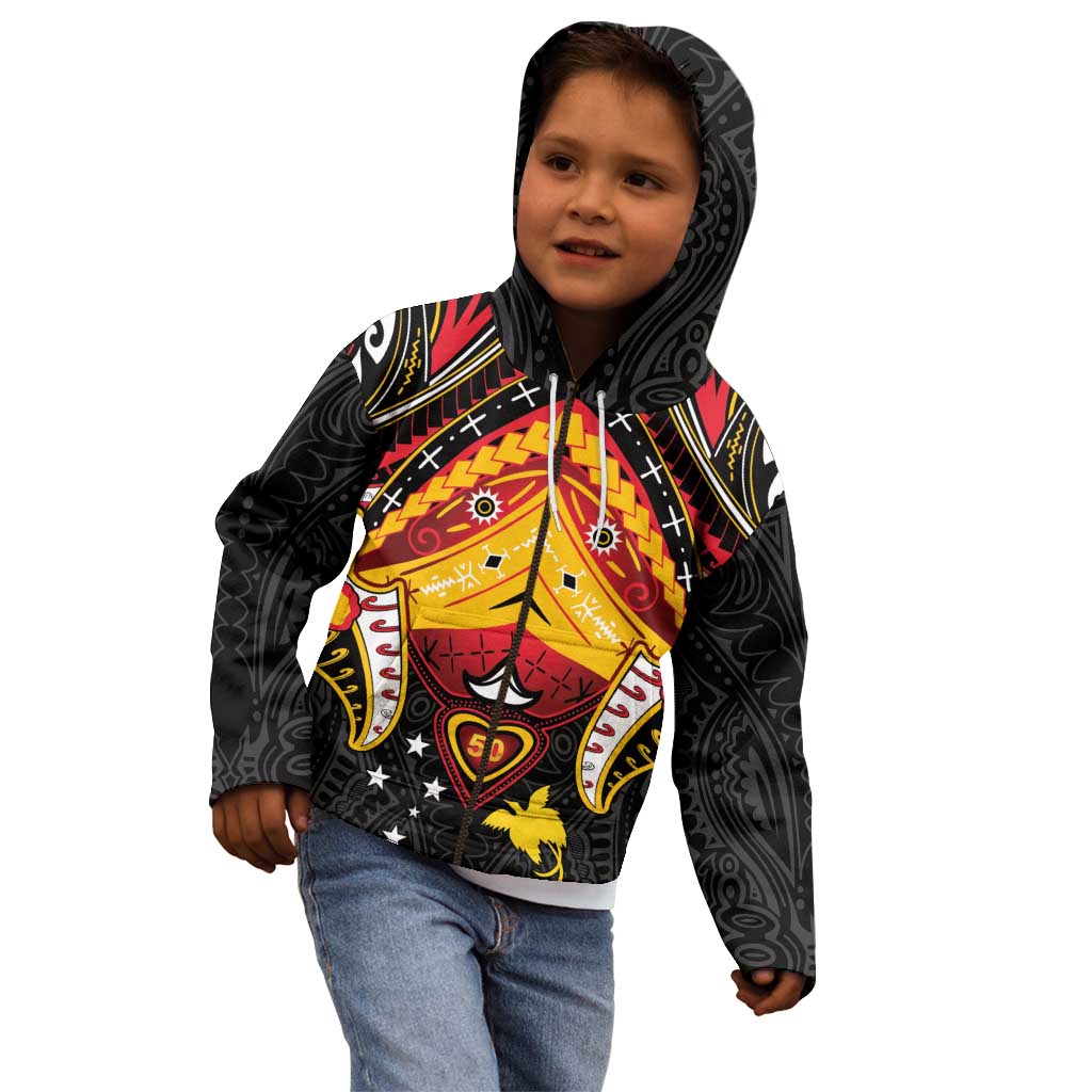 Papua New Guinea Independence Day Kid Hoodie Tribal Mask - Polynesian Pride