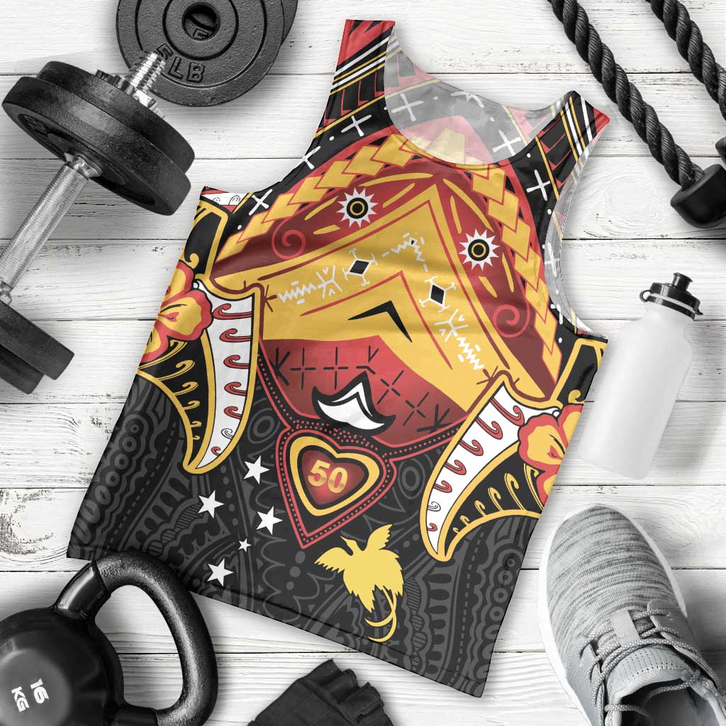 Papua New Guinea Independence Day Men Tank Top Tribal Mask LT05 - Polynesian Pride