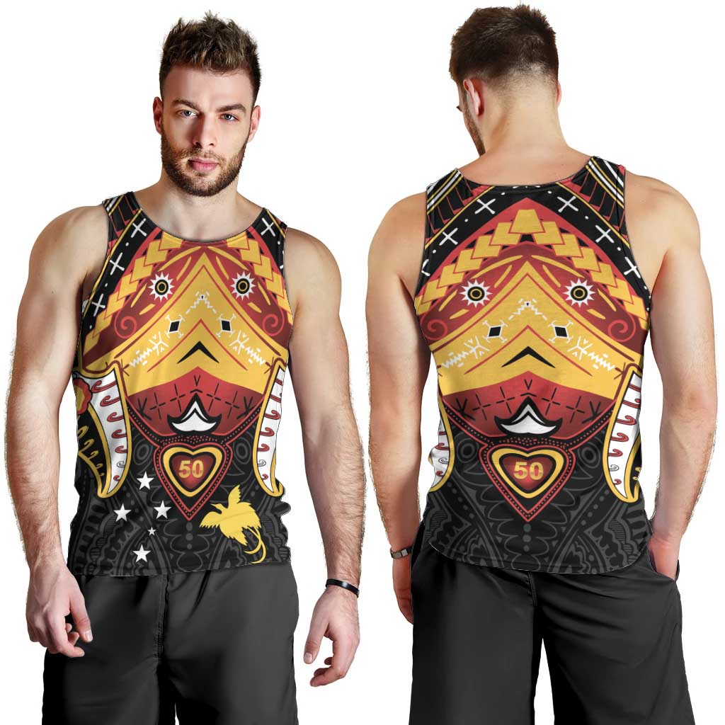 Papua New Guinea Independence Day Men Tank Top Tribal Mask LT05 - Polynesian Pride