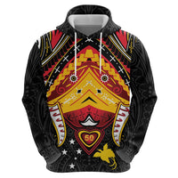 Papua New Guinea Independence Day Zip Hoodie Tribal Mask - Polynesian Pride