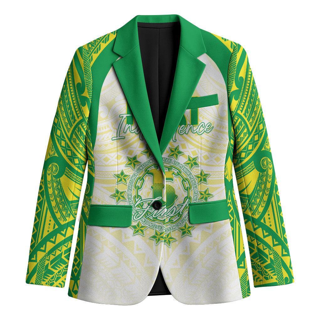 Kuki Independence 2026 Blazer Cook Islands 15 Finest White Version LT05 Unisex White - Polynesian Pride