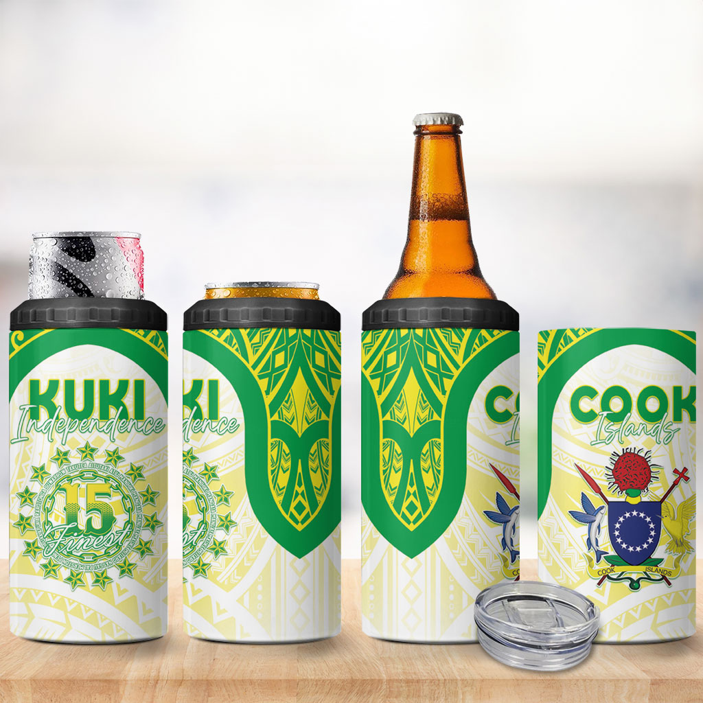 Kuki Independence 2026 4 in 1 Can Cooler Tumbler Cook Islands 15 Finest White Version