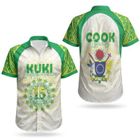 Kuki Independence 2026 Couples Matching Short Sleeve Bodycon Dress and Hawaiian Shirt Cook Islands 15 Finest White Version LT05 - Polynesian Pride