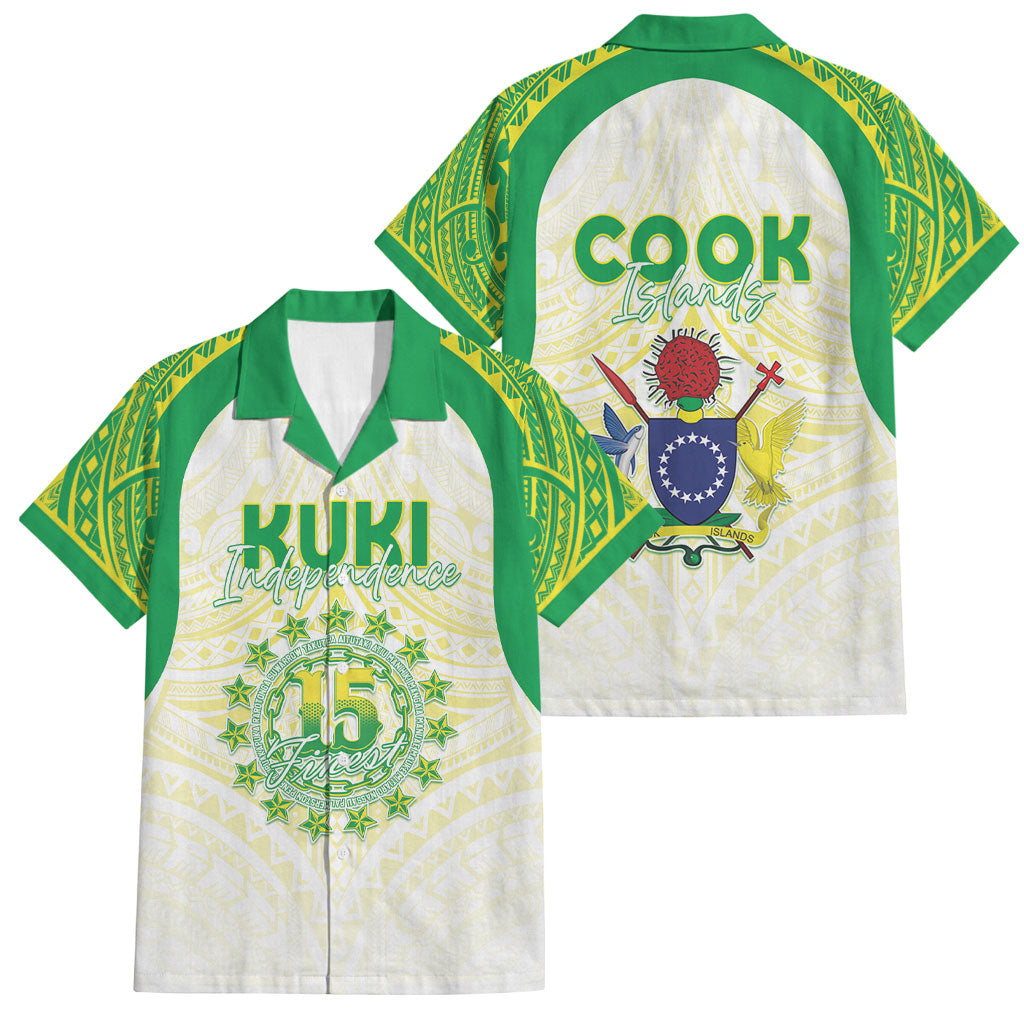 Kuki Independence 2026 Family Matching Puletasi and Hawaiian Shirt Cook Islands 15 Finest White Version