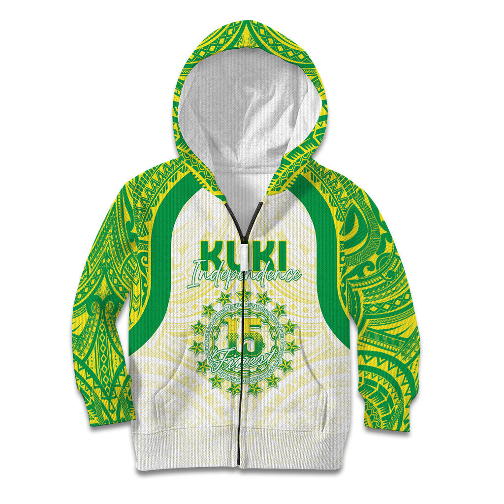 Kuki Independence 2026 Kid Hoodie Cook Islands 15 Finest White Version