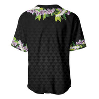 Hawaii Statehood Day Baseball Jersey Kakau Pattern With Maile Pikake Honohono Lei