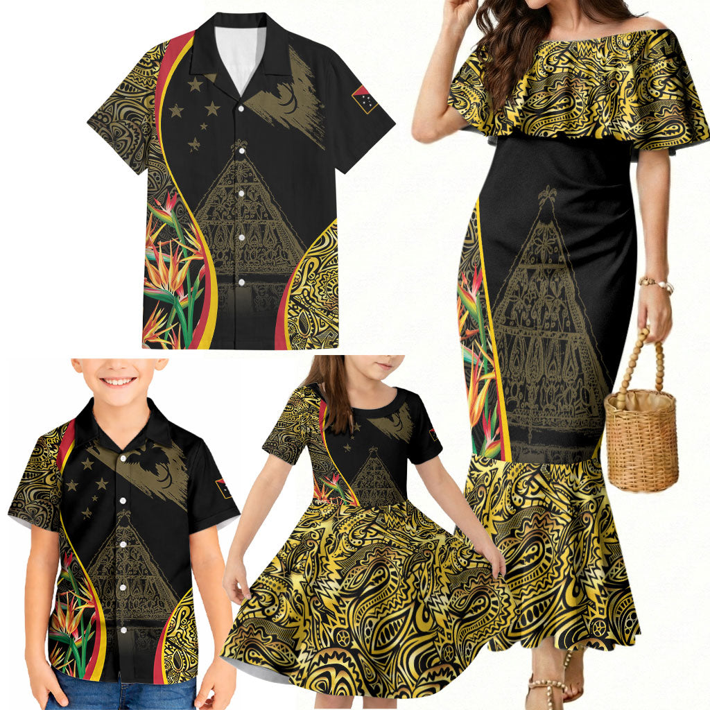 Papua New Guinea Hapi De Bilong Indipendens Family Matching Mermaid Dress and Hawaiian Shirt Special Style LT05 - Polynesian Pride