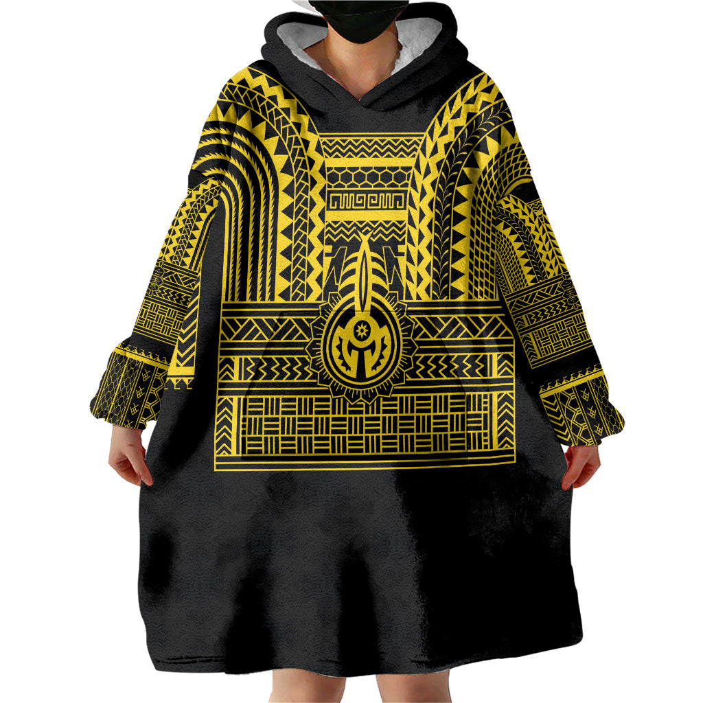 Philippines Filipinos Wearable Blanket Hoodie Igorot Tribal Pattern Black