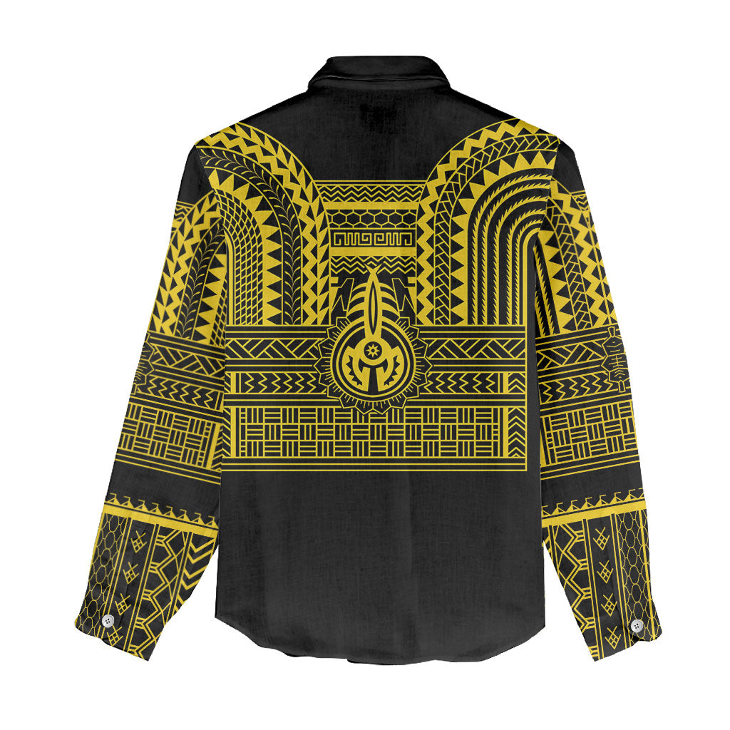 Philippines Filipinos Women Casual Shirt Igorot Tribal Pattern Black