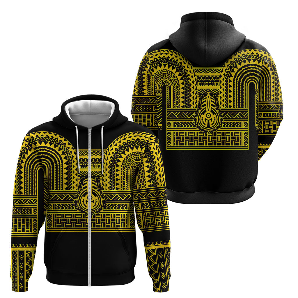Philippines Filipinos Zip Hoodie Igorot Tribal Pattern Black