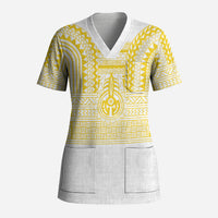 Philippines Filipinos Scrub Top Igorot Tribal Pattern White