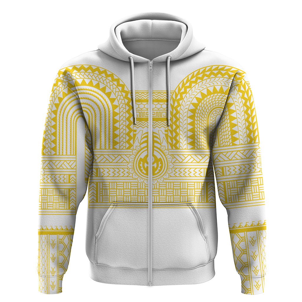 Philippines Filipinos Zip Hoodie Igorot Tribal Pattern White LT05 Zip Hoodie White - Polynesian Pride