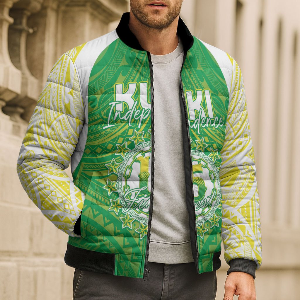 Kuki Independence 2026 Bomber Puffer Jacket Cook Islands 15 Finest Green Version
