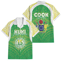 Kuki Independence 2026 Family Matching Long Sleeve Bodycon Dress and Hawaiian Shirt Cook Islands 15 Finest Green Version LT05 Dad's Shirt - Short Sleeve Green - Polynesian Pride