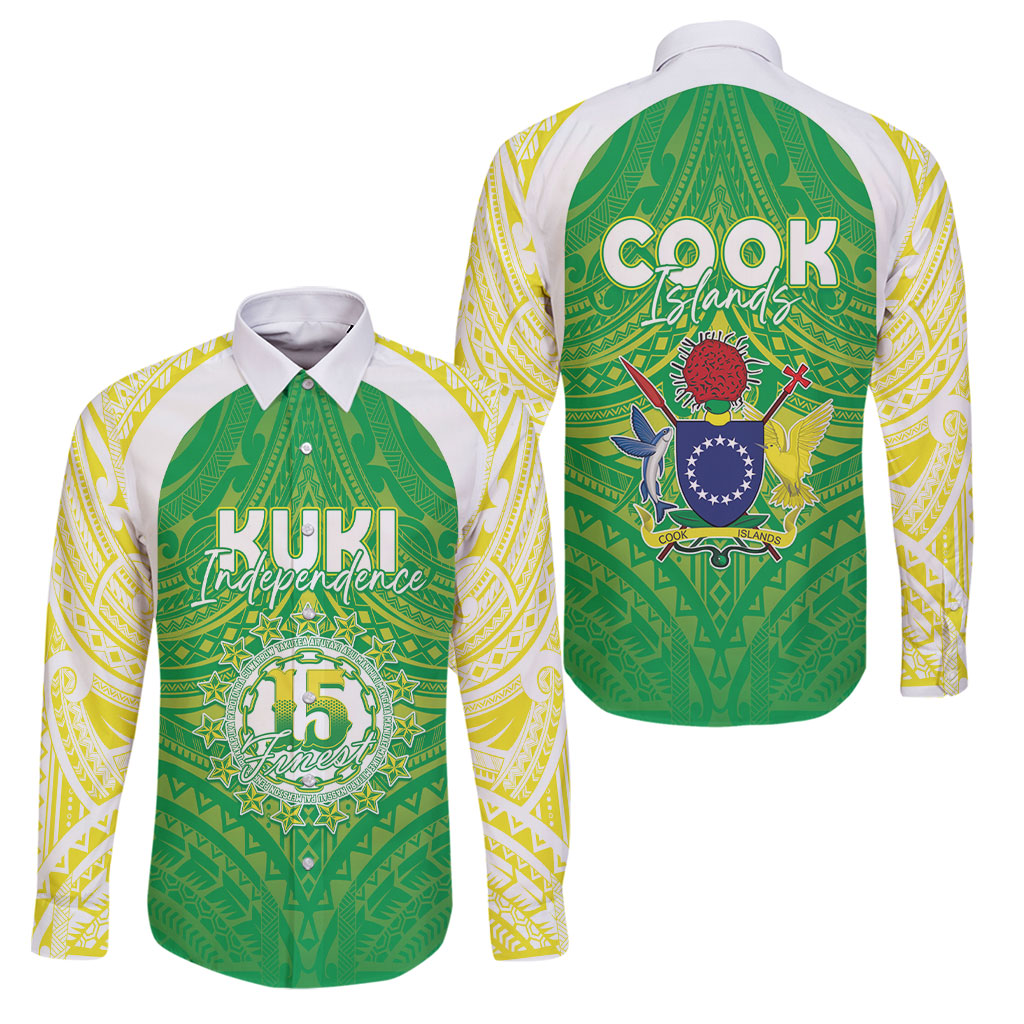 Kuki Independence 2026 Family Matching Puletasi and Hawaiian Shirt Cook Islands 15 Finest Green Version
