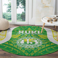 Kuki Independence 2026 Round Carpet Cook Islands 15 Finest Green Version