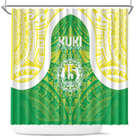 Kuki Independence 2026 Shower Curtain Cook Islands 15 Finest Green Version