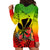 Personalized Hawaii Hoodie Dress Kakau Kanaka Maoli With Hibiscus Flowers LT05 - Polynesian Pride