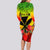 Personalized Hawaii Long Sleeve Bodycon Dress Kakau Kanaka Maoli With Hibiscus Flowers LT05 - Polynesian Pride