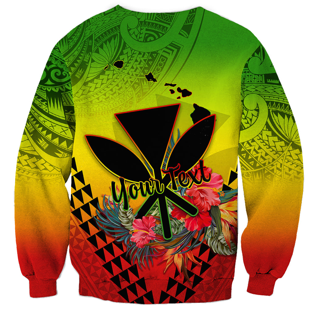 Personalized Hawaii Sweatshirt Kakau Kanaka Maoli With Hibiscus Flowers LT05 - Polynesian Pride