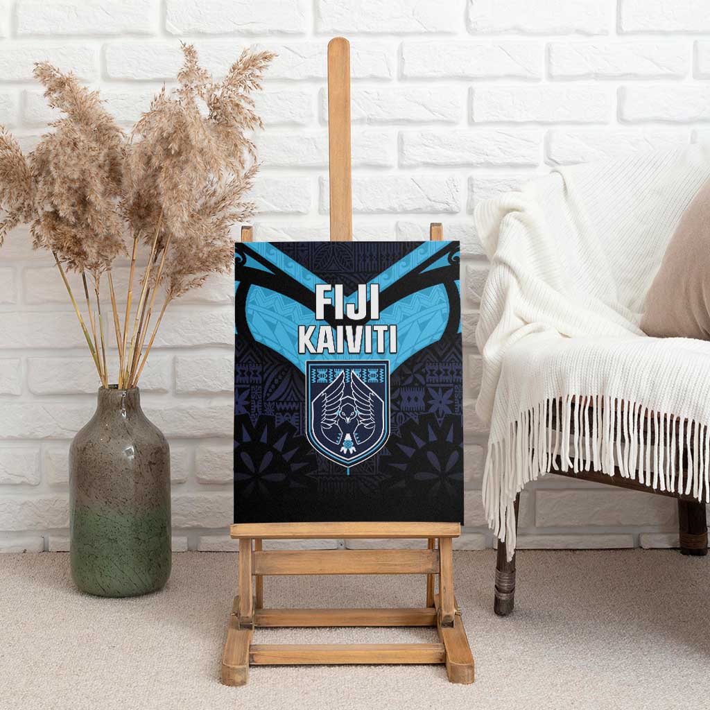 Fiji Kaiviti Rugby Canvas Wall Art Fiji Tapa Pattern