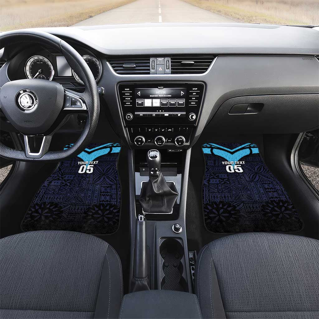 Fiji Kaiviti Rugby Car Mats Fiji Tapa Pattern