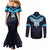 Custom Fiji Kaiviti Rugby Couples Matching Mermaid Dress and Long Sleeve Button Shirt Fiji Tapa Pattern