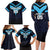 Custom Fiji Kaiviti Rugby Family Matching Long Sleeve Bodycon Dress and Hawaiian Shirt Fiji Tapa Pattern