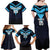 Custom Fiji Kaiviti Rugby Family Matching Off Shoulder Maxi Dress and Hawaiian Shirt Fiji Tapa Pattern