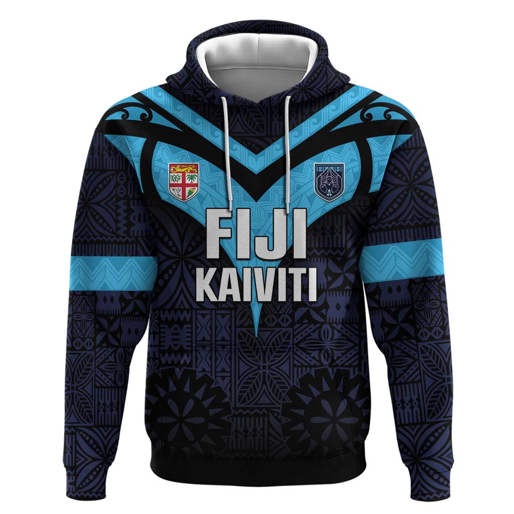 Custom Fiji Kaiviti Rugby Hoodie Fiji Tapa Pattern