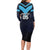 Custom Fiji Kaiviti Rugby Long Sleeve Bodycon Dress Fiji Tapa Pattern