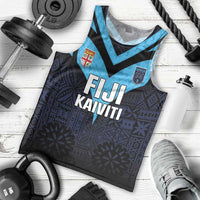 Custom Fiji Kaiviti Rugby Men Tank Top Fiji Tapa Pattern