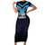 Custom Fiji Kaiviti Rugby Short Sleeve Bodycon Dress Fiji Tapa Pattern