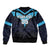 Custom Fiji Kaiviti Rugby Sleeve Zip Bomber Jacket Fiji Tapa Pattern