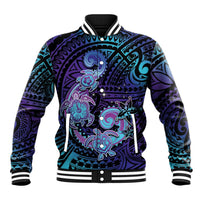 Hawaii Makahiki Turtle Baseball Jacket Spiral Polynesian Tattoo