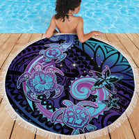 Hawaii Makahiki Turtle Beach Blanket Spiral Polynesian Tattoo LT05 - Polynesian Pride
