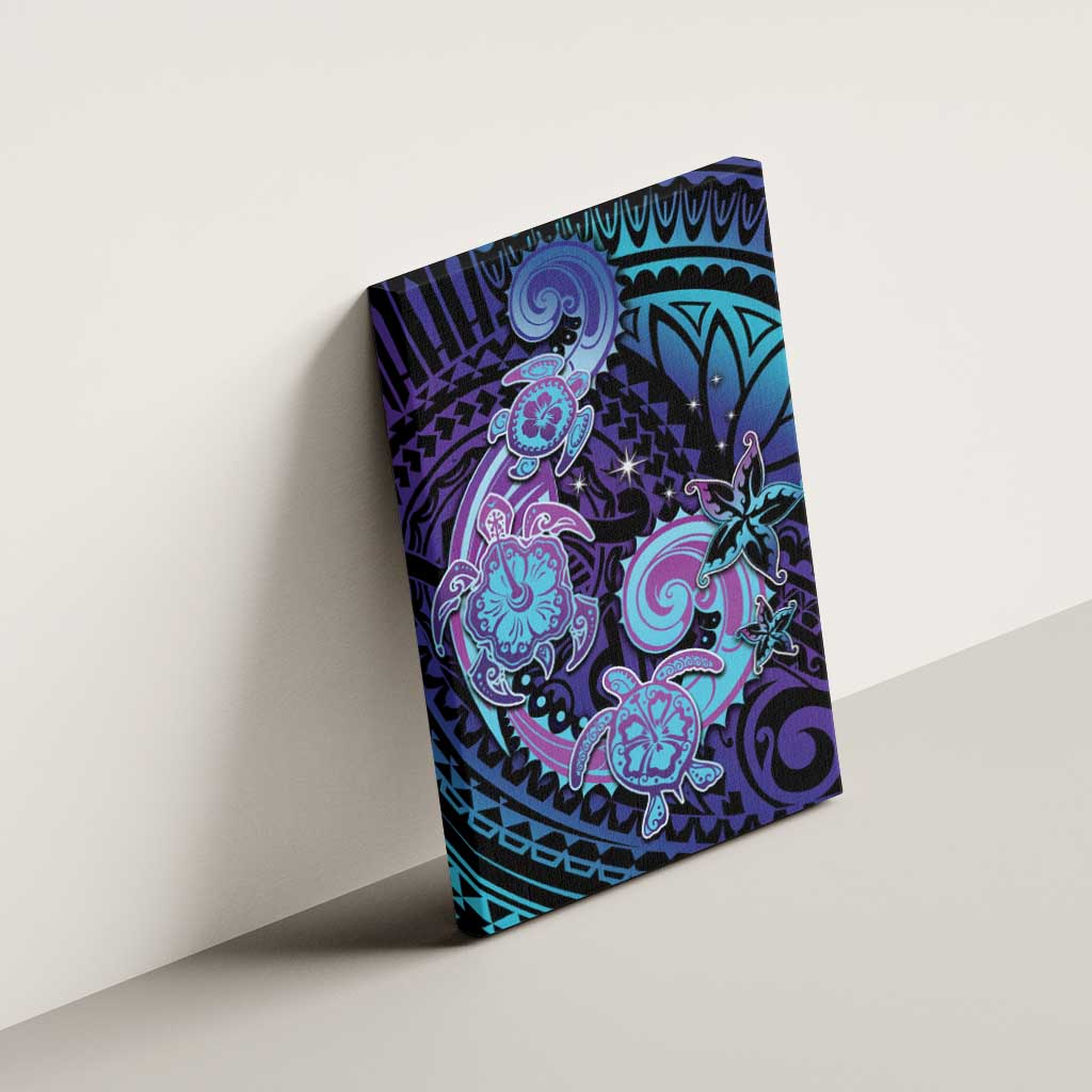 Hawaii Makahiki Turtle Canvas Wall Art Spiral Polynesian Tattoo LT05 - Polynesian Pride