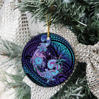 Hawaii Makahiki Turtle Ceramic Ornament Spiral Polynesian Tattoo LT05 - Polynesian Pride
