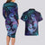 Hawaii Makahiki Turtle Couples Matching Long Sleeve Bodycon Dress and Hawaiian Shirt Spiral Polynesian Tattoo