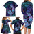 Hawaii Makahiki Turtle Family Matching Long Sleeve Bodycon Dress and Hawaiian Shirt Spiral Polynesian Tattoo