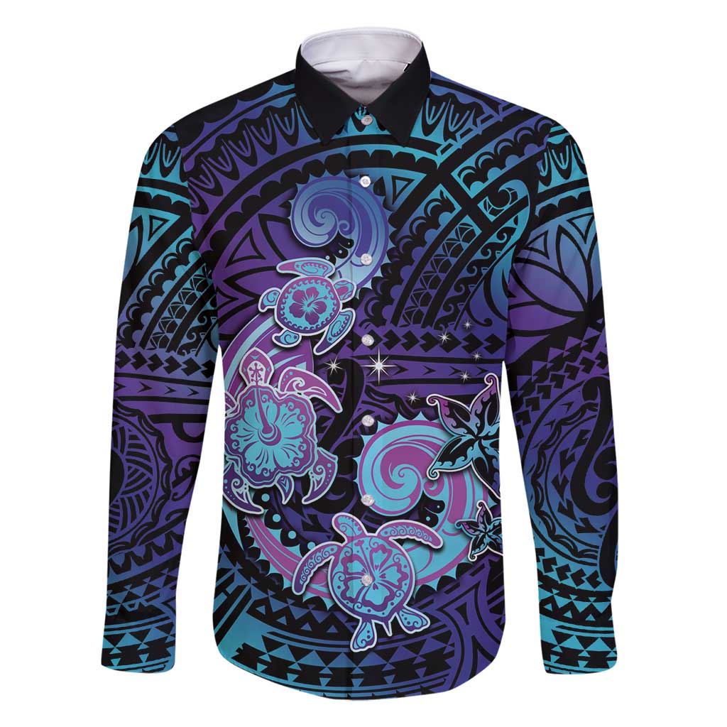 Hawaii Makahiki Turtle Family Matching Mermaid Dress and Hawaiian Shirt Spiral Polynesian Tattoo