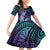 Hawaii Makahiki Turtle Family Matching Off Shoulder Short Dress and Hawaiian Shirt Spiral Polynesian Tattoo