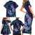 Hawaii Makahiki Turtle Family Matching Short Sleeve Bodycon Dress and Hawaiian Shirt Spiral Polynesian Tattoo