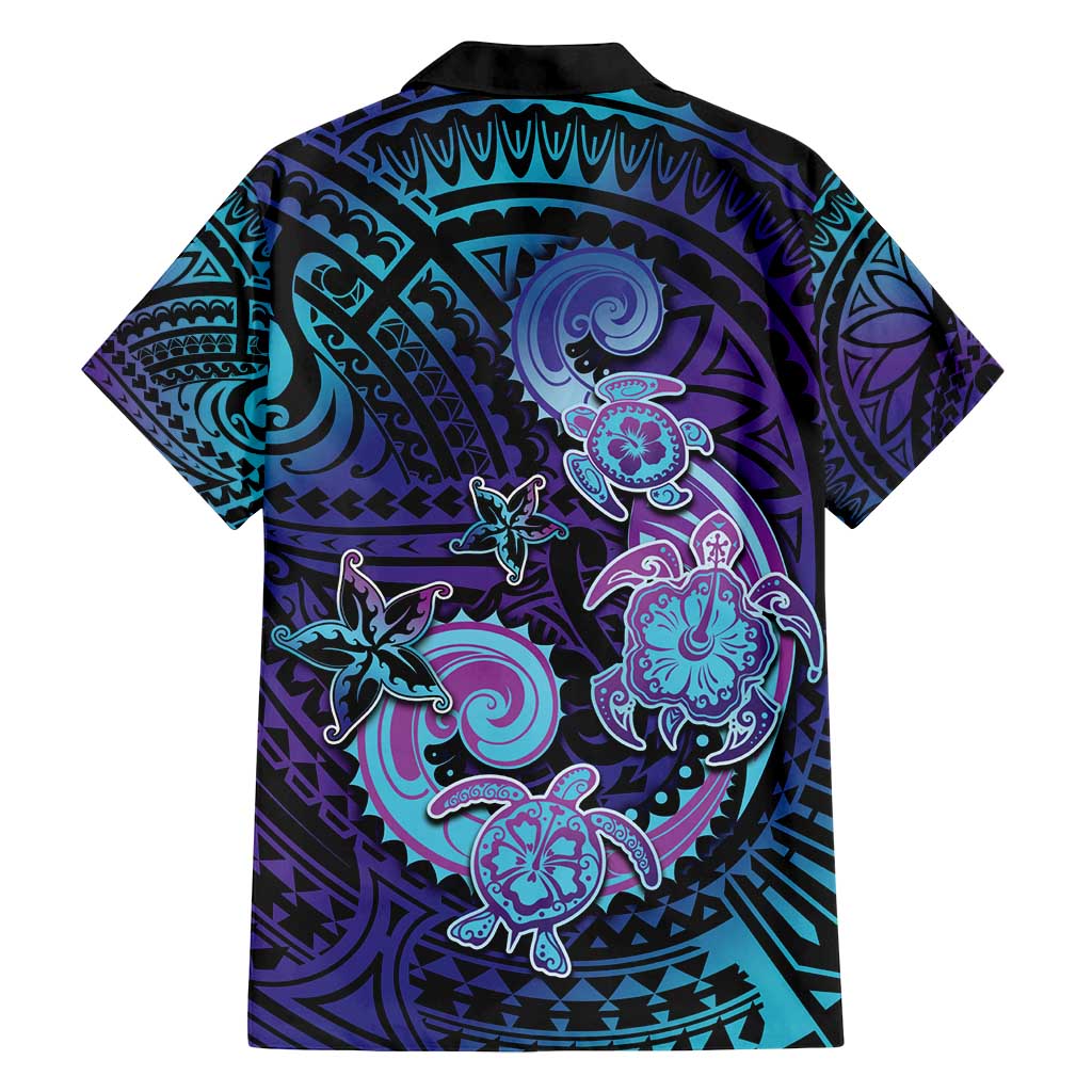Hawaii Makahiki Turtle Family Matching Tank Maxi Dress and Hawaiian Shirt Spiral Polynesian Tattoo