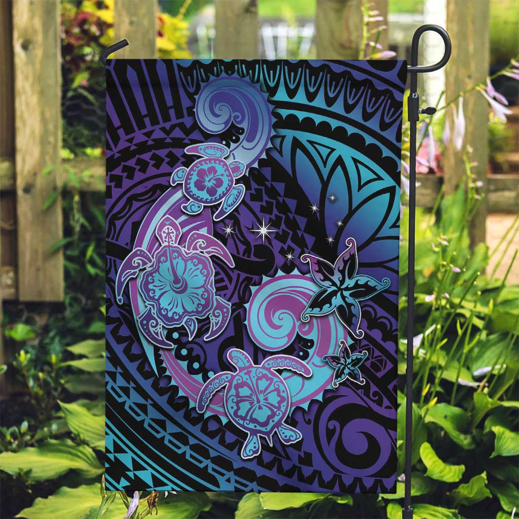 Hawaii Makahiki Turtle Garden Flag Spiral Polynesian Tattoo LT05 Garden Flag Purple - Polynesian Pride
