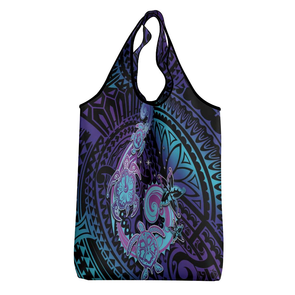 Hawaii Makahiki Turtle Grocery Bag Spiral Polynesian Tattoo LT05 - Polynesian Pride