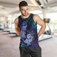 Hawaii Makahiki Turtle Men Tank Top Spiral Polynesian Tattoo LT05 Purple - Polynesian Pride