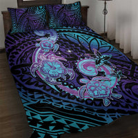 Hawaii Makahiki Turtle Quilt Bed Set Spiral Polynesian Tattoo